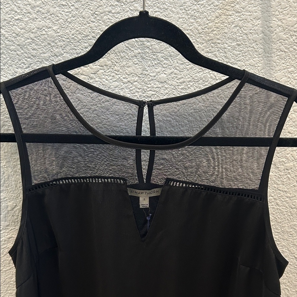 41 Hawthorn Black Sheer Yoke Blouse
